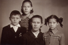 сын тёти Юли, Надежда Фомичёва (мамочка), её сестры Юля и Галя Фомичёвы, 10 января 1961