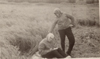 Гутовская Надежда Ивановна (Фомичёва) и Лена Бабичева, 3 экспедиция, на Печору (Медвежка), июль 1968, мамуля сидит