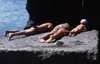 Надежда Ивановна Гутовская (Фомичёва) с мужем Владимиром Олеговичем и сыном Алексеем, отпуск на Чёрном море, Холодная речка, август 1985