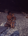 Надежда Ивановна Гутовская (Фомичёва) с сыном Алексеем, отпуск на Чёрном море, Холодная речка, август 1985