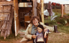 Надежда Ивановна Гутовская (Фомичёва) с сыном Алексеем Владимировичем Гутовским, дача, Чисмена, Колпаки, осень 1987