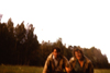 Надежда Ивановна Гутовская (Фомичёва) с мужем Владимиром Олеговичем Гутовским, по дороге на дачу, Чисмена, Колпаки, осень 1987
